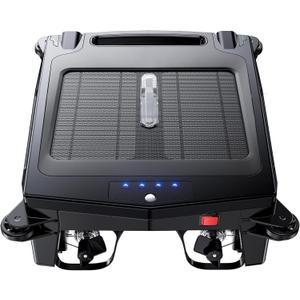 Solar Powered Pool Skimmer Robot Cleaner, Automatic Solar Pool Skimmer Robot Pool Cleaner Robot Pool Robot Pool Net Skimmer with Basket Automatic Obstacle Avoidance Dual Charging Options
