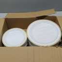 BESTVIP 200PCS Gold Plastic Plate, Disposable Party Plates with 100 Dinner Plates and 100 Dessert Plates, Plastic Plates for Party, Wedding and Birthday