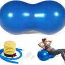 Peanut Ball for Kids Therapy,Anti-burst Exercise Ball With Pump 90x45cm Yoga Ball Gym Quality Fitness Ball for Pregnancy Birth Exercise Physical Therapy, for Child Training, Women, Men