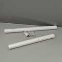 2 Pack Closet Rods for Hanging Clothes, 17 to 39 Inch Heavy Duty Stepless Adjustable Closet Hanging Rod, 1.3 Inch Diameter Metal Closet Rod for Wardrobes Laundry Bedroom RV, White