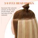 5 Clip One Piece Clip in Hair Extensions Real Human Hair 18 Inch Human Hair Clip in Extensions Dark Brown 3/4 Full Head Hair Extensions Clip ins Long Straight 50g