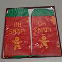 Zmart Christmas Gifts for Adults - Santa Gingerbread Socks for Teens, Xmas Light Stockings (Oh Snap Red)