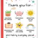 YiKaLus Thank You Card, Blank Inside, 8 x 5.3 Inches, 300gsm Linen Cardstock, Includes Envelope
