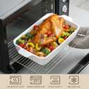 MALACASA Casserole Dishes for Oven, Porcelain Baking Dishes, Ceramic Bakeware Sets of 4, Rectangular Lasagna Pans Deep with Handles for Baking Cake Kitchen, White (9.4"/11.1"/12.2"/14.7"), Series