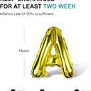 58 PCS Letter Balloons Alphabet Letters 2 Sets A- Z & 1 Sets AEIOU 16 - Inch Mylar Foil Balloons Set for Wedding/Birthdays/Annivs/Grads party Decoration Banner Custom Phrase (Gold)