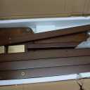 Taitiy Solid Wood Coat Rack Freestanding Clothes Rack 5 Hooks 2 Shelves