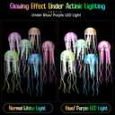 Yinder 17 Pcs Fish Tank Decorations, Include 11 Aquatic Plants and 6 Artificial Jellyfish, Colorful Fish Tank Plastic Plants Accessories for Aquarium Household and Office