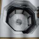 Kichler Courtyard 23.75" Exterior Post Light in Textured Black, 1-Light Outdoor Porch or Patio Light with Clear Seeded Glass, (23.75" H x 10.25"), 9532BKT