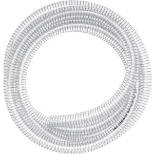 Wire Reinforced Hose 1" id - 5ft Clear High Pressure Suction Line Plastic Vinyl Tubing with Spiral Steel Wire, Drain Water Fuel Powder