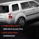 Passenger Side Tail Light Assembly Compatible With 2009-2015 Honda Pilot Rear Right Taillight With Blubs and Wiring Harness Replace 33500SZAA01