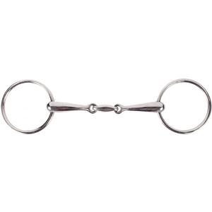 HORZE Lozenge Link Loose Ring Snaffle Bit - 16mm Width (4 1/2, Stainless Steel)