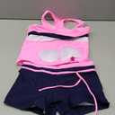 JerrisApparel Little Girls' Summer Two Piece Boyshort Tankini Kids Swimsuit XL