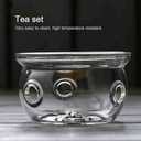 Standard Size Teapot Warmer, Heatproof Borosilicate Glass Warmer Smokeless Candle Warmer Plate for Aromatherapy, Brewing Tea, Warm Coffee 13x7cm