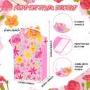 Kolldenn 24 Pcs Mother's Day Gift Bags with Tissue, Floral Happy Mothers Day Treat Bags with Handle for Mom's Birthday Gift Wrapping Supplies for Mother Party Decorations