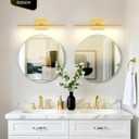 VOLISUN Bathroom Vanity Light 24 inch, 14W Dimmable 5CCT Led Bathroom Light Fixture Over Mirror, Gold Bar Vanity Light for Bathrooms-ETL Certificated