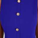 PRETTYGARDEN Work Dresses for Women 2026 Summer Business Formal Short Dress Sleeveless Button Down Elegant Office Outfits (Blue, XL)