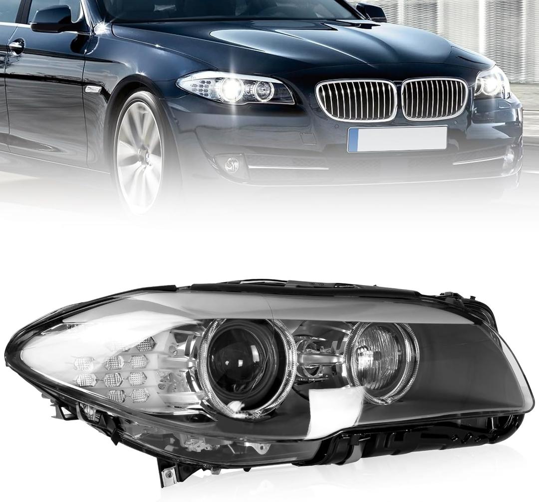 Headlight Assembly Compatible With BMW 5 Series F10 535i 528i 550i 2011-2013 Xenon Headlight Adaptive Headlamp Right Passenger Side.