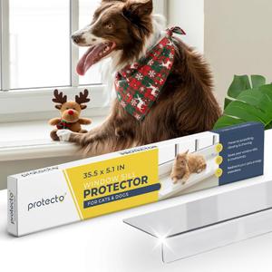 PROTECTO Window Sill Protector from Dogs - 35.5 x 5.1 Clear Window Guards from Cats Scratching, Chewing & Clawing | Keep Your Sills Smooth & Paws Safe | Ultra Strong Window Sill Cover Protection