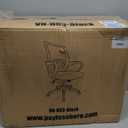 BestOffice | Ergonomic Office Chair | Mid-Back Swivel Desk Chair | Breathable Backrest & Lumbar Support | Adjustable Height | Sponge Seat | Rolling Wheels | Dark Black | for Adults & Women