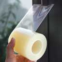 Window Sealing Tape, Window AC Insulation Air Conditioner Seal Around Frame, 3 inch X 65.5 FT, Blocker for Cold Heat Air, Waterproof Tape for Repair, Heavy Duty No Residue (Clear)