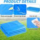 7 5 FT Rectangular Pool Cover,Inflatable Swimming Pool Cover Fits Under 88"x60" Above Ground Pools,Rectangle Above Ground Swimming Pool Cover with Adjustable Drawstring