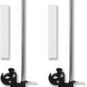 2 Pack Boat Flag with Adjustable Boat Flag Pole, 316 Stainless Steel Clamp on Flag Pole Kits Rail Mount without Drilling, Kayak Flag Pole With Gimbals End
