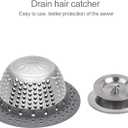 LEKEYE Drain Hair Catcher/Bathtub Drain Cover/Drain Protector for Pop-Up & Regular Drains(Patented Product)