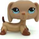Rare Mini Pet Toys #518 Puppy Dog Dachshund Brown Animal Figure