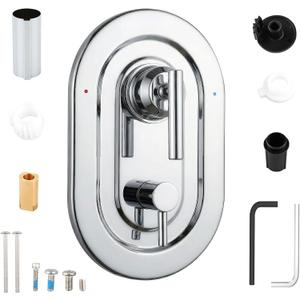 T2900 Chrome Shower Handle 3-Function Transfer Valve Shower Trim Kit, Compatible with Moen T2900 Gibson Posi-Temp Series, Fits 2521, 2551, 2571, 2581 Rough-In Valve (Valve Not Included)