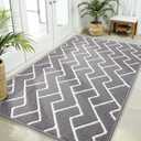 OLANLY Front Door Mat, Non-Slip Rubber Backing, Dirt Resistant and Absorbent, Washable, Easy to Clean Low-Profile Indoor Doormat for Back Door, Entryway, Inside Entrance, 59x35, Grey