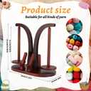 Ovveroche Magnetic Yarn Holder for Crocheting and Knitting, Magnetic Rotating Wooden Yarn Spinner with Crochet Accessories Storage and Phone Stand for Crochet Gifts for Crochet Knitting Lovers