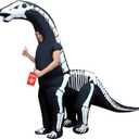 Morphsuits Inflatable Dinosaur Skeleton Costume for Adults, Fun Inflatable Skeleton Outfit for Halloween Parties