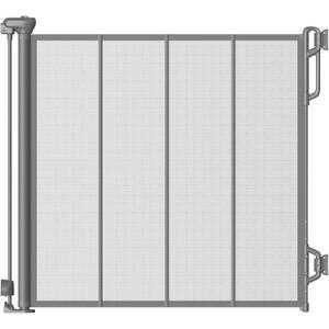 Spaceany Reinforced Retractable Baby Gate or Mesh Dog Gate,Easy to Use for Stairs, Doorways, Hallways, Indoor, Outdoor, Wide Pet Gate 33.5" Tall, Extends to 45" Wide, Gray