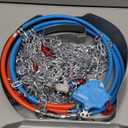 Snow-Chains Auto Fixing 1 Min Quick Fit Easy Installation Tire-Chains, Gifts for Safety, Portable Reusable Universal Emergency Tire Traction Chain for Passenger Car and SUV - Set of 2 (XM-120)