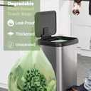 AYOTEE Compostable Trash Bags 8 Gallon Trash Bags with Handle, 30 Liter, 80 Count Biodegradable Compost Bag 8 Gallon Medium TrashBags, Unscented Medium Compostable Bag for Bathroom Kitchen Home