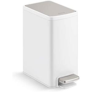 6L STEP CAN (1.6 Gallon, White Stainless Steel)