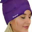 Magic Gel Migraine Ice Head Wrap - FSA HSA Eligible | Real Migraine & Headache Relief | The Original Headache Cap | Cold, Comfortable, Dark & Cool; Endorsed by Physicians, Loved by Thousands - Purple