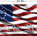 Rear Window Decals for Trucks - 65x22 in Back Window American Flag Decals Fit Most Pickup Trucks SUV, Vinyl Back Window Decal Truck Rear Window Graphics for Personalized Decoration