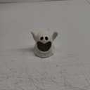 DIYDEC 1pcs Halloween Candy Bowls, Halloween Candy Dish Candle Holder Bat Ghost Ceramic Dish for Tiered Tray Ornament Tableware Party Decor