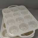 Vinino 2Pack Silicone Muffin Pan for Baking with Metal Reinforced Frame, 12 Cup Regular Size Cupcake Pan, BPA Free Silicone Muffin Tray, Cupcake Baking Pan Bite Molds for Oven Dishwasher Safe