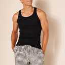 Amazon Essentials Men's Slim Fit Breathable Cotton Tank Undershirts, Pack of 6