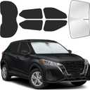 for Nissan Kicks 2018-2024 Car Window Shades, 6pcs Privacy Sun Shade Set for Front Windshield Side and Rear Windows, Full Window Covers Keeps Vehicle Cool for Camping Napping