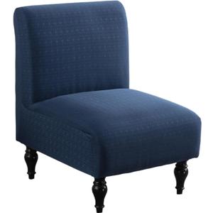 LavishCover Armless Accent Chairs Covers, Thick Armless Recliner Sofa Cover Stretchable, Removable Armless Chair Slipcover for Living Dining Room Hotel (Navy Blue, 1pc)