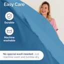 Full Size 4 Piece Sheet Set - Comfy Breathable & Cooling Sheets - Hotel Luxury Bed Sheets for Women and Men - Deep Pockets, Easy-Fit, Soft and Wrinkle Free Sheets - Denim Blue Oeko-Tex Bed Sheet Set