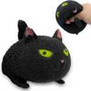 Squishy Fidget Sensory Stress Cat-Shaped Toys for Children Adults Teens Kids, Decompression Squeeze Relief Calming Toys for Kids and Adults,Anxiety Relief (Black)
