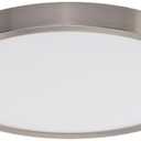 East Grove Home Builder Essential Round LED 11in Flush Mount 21W 2,050 Lumens with 5-CCT Selectability 2700-3000-3500-4000-5000K in Brushed Nickel