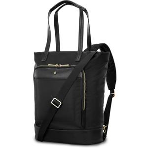 Samsonite Mobile Solutions 2 Convertible Backpack, 3-in-1 Tote, Crossbody & Laptop Backpack with Padded Laptop Sleeve, Water Bottle Pocket, Front Organizer, StackIt Strap, Travel & Everyday Bag