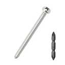 #8 x 2-1/2" Pan Head Wood Screws 50 Pcs 18-8 (304) Stainless Steel Pan Head Phillips Drive Self Tapping Screws, Bright Finish, No Coating, Fayeploo