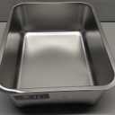 Stainless Steel Cat Litter Box - Metal High Sided Cat Pan, Large Stainless Steel Box, Indoor Litter Tray, Non Stick, No Smell, Easy-Clean Design for Hygienic Pet Care  Large Size for All Cats (silvery)
