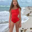 Kanu Surf Girls Cori Beach Sport One Shoulder Side Cut UPF 50 1pc Swimsuit (Pink)